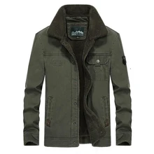 AFS JEEP зимняя куртка мужская Толстая теплая ветровка мужская Военная флисовая шерстяная подкладка Повседневная Свободная Парка мужская куртка