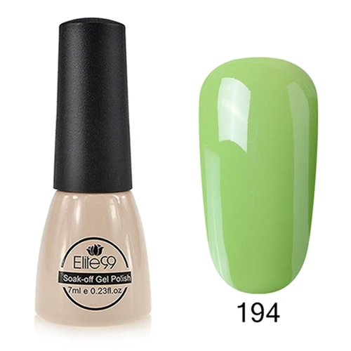 Elite99 7 мл замачивающийся Гель-лак для ногтей, вылечиваемый УФ-светодиодный светильник, Полупостоянный Гель-лак, гель-лаки для ногтей для самостоятельного дизайна ногтей - Цвет: 194