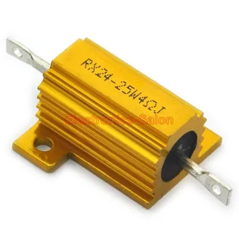 

(2 pcs/lot) 4 OHM 25W Wirewound Aluminum Housed Resistor, 25 Watts.
