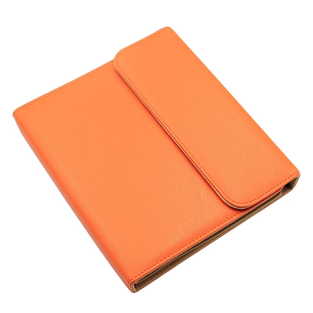 Leather Hairdresser Scissors Storage Case Shears Bag Pouch Holster Orange