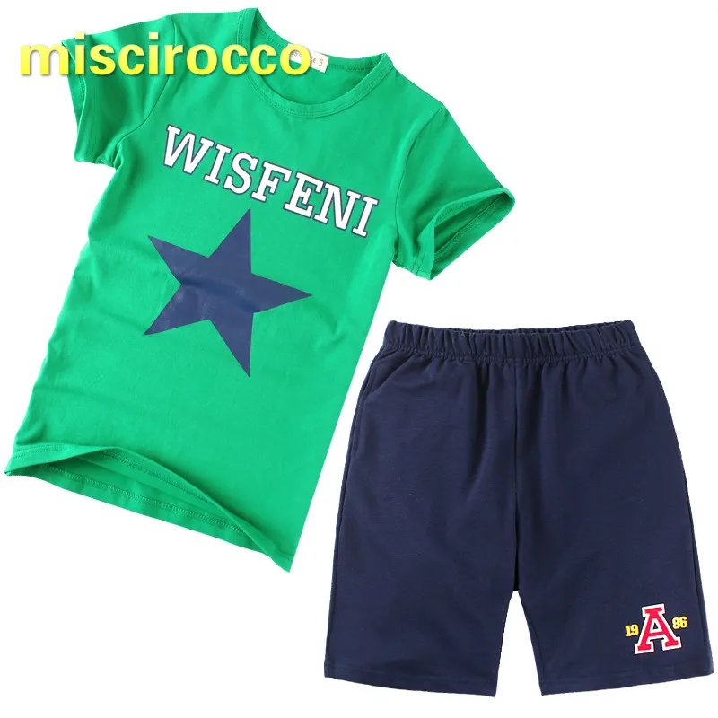 2 8 Years Old 2pieces Boys Summer Set Short Sleeves Shorts Children's