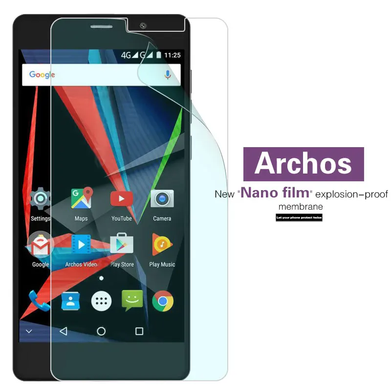 

Anti-shatter Screen Protector For Archos 55 Diamond Selfie Helium Plus Ultra Platinum Explosion-proof Nano Soft Film + Cloth