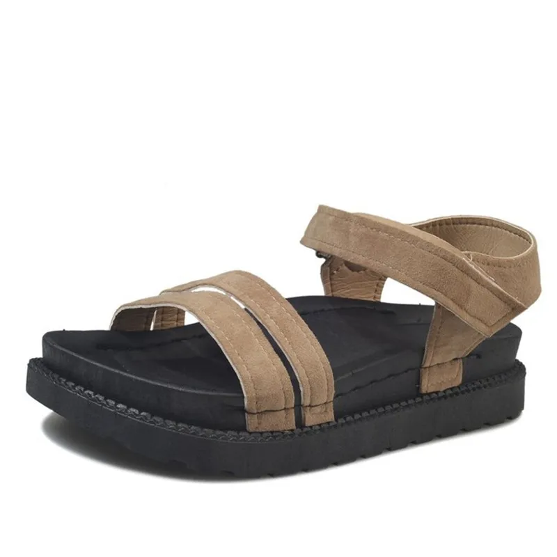 

Women Beach Sandals 2019 Summer Flat Shoes Woman Gladiator Style Sandal Round Toe Female Casual Dressing Footwear SH031409