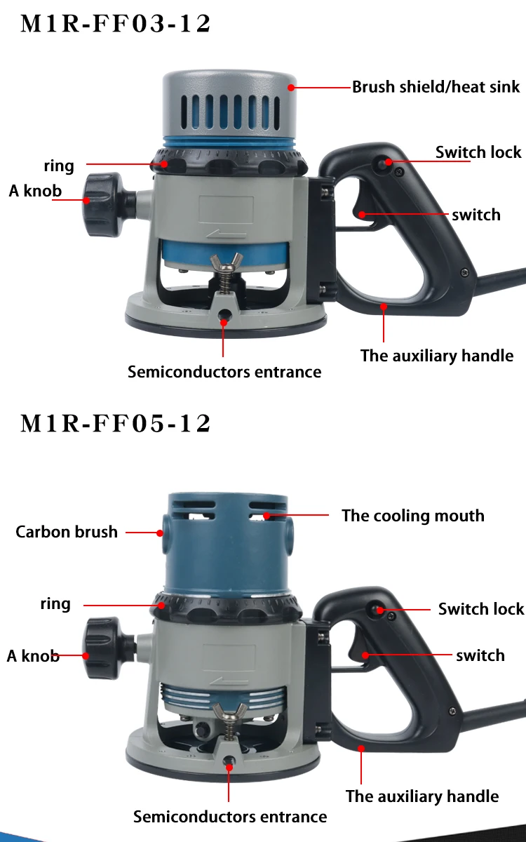 220V Carving Machine Woodworking Electric Trimmer Wood Milling Engraving Slotting Trimming Machine Woodworking machine