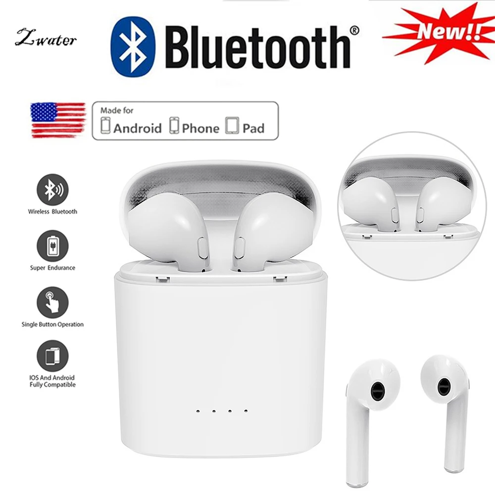 

i7s tws Mini Bluetooth Earphone Stereo Earbud Headset Wireless Headphones and Charging Box Mic For iphone Android airpod xiaomi