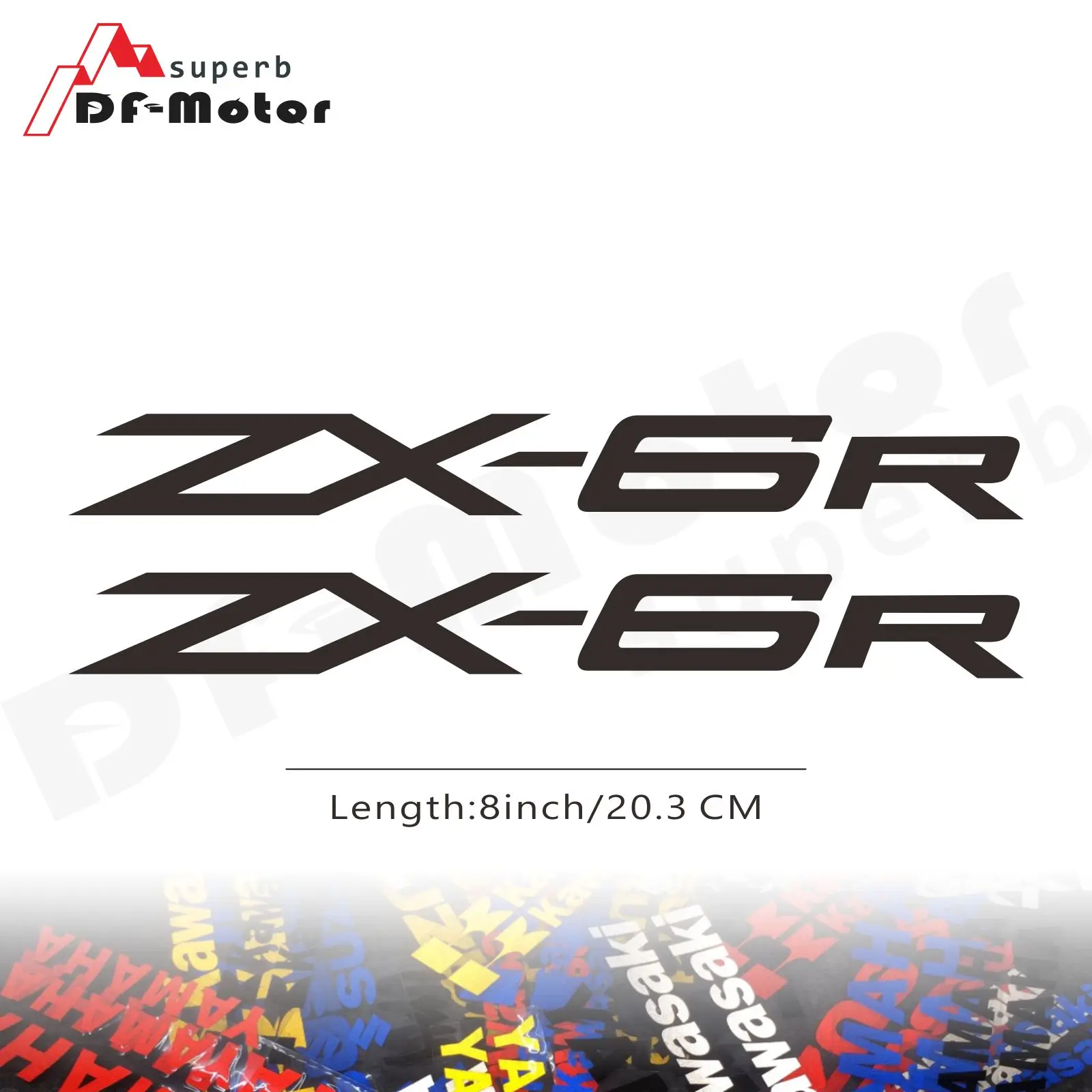 

8Inch Reflective Sticker Decal Motorcycle Car Sticker Wheels Fairing Helmet Sticker Decal For Kawasaki NINJA ZX-6R ZX6R 636