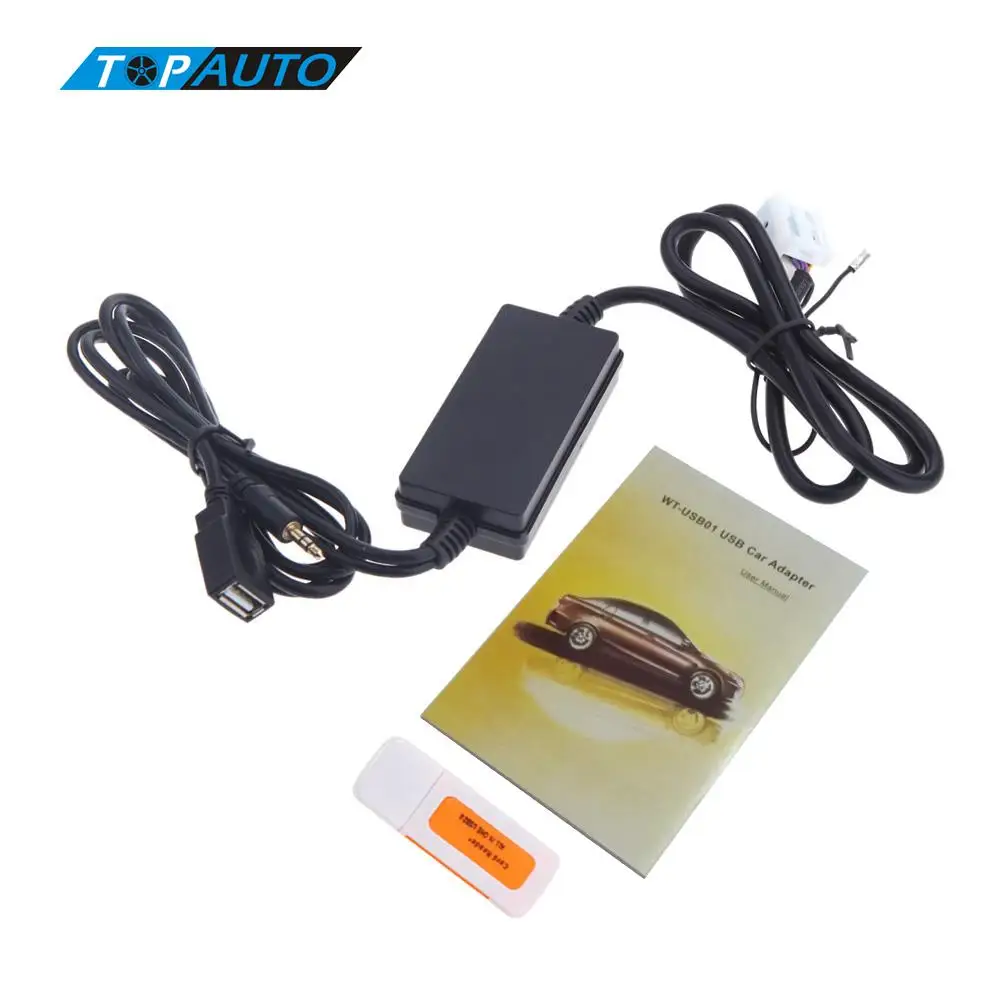Новый автомобильный адаптер USB Aux in mp3 плеер радио интерфейс для VW Audi Skoda Seat 12