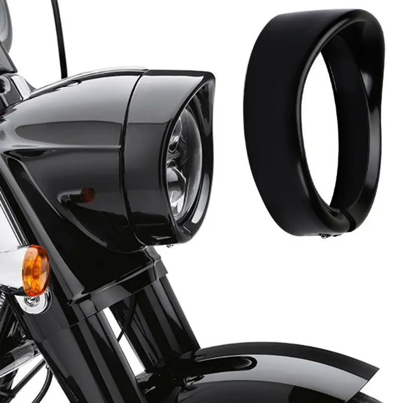 7inch black visor type motorcycle trim ring2800