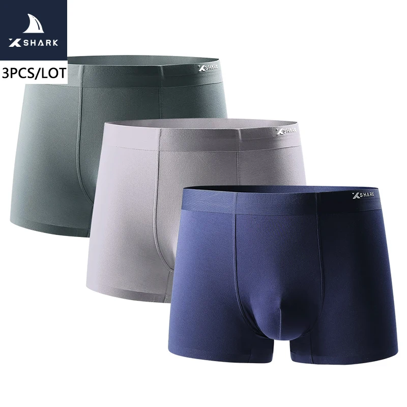 

XSHARK 3pc/lot Men Oversized Boxers Hot Men Boxers Para Hombre Plus Size Mens Underwear Cotton Boxer Shorts Onderbroeken Mannen