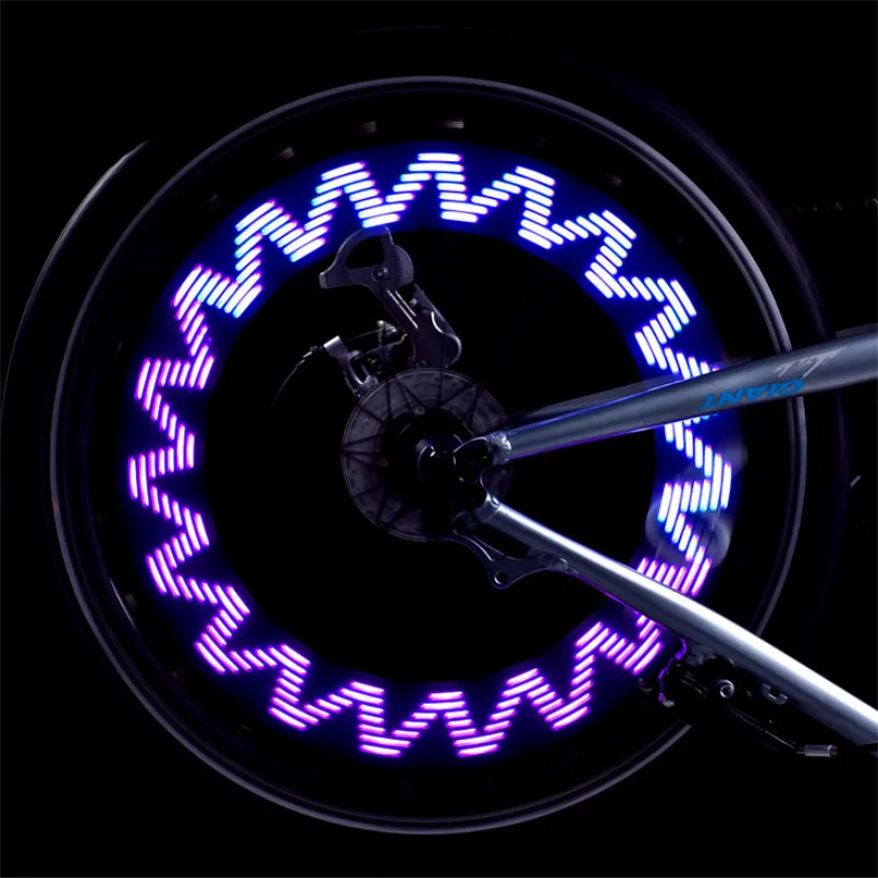 Cycling Hubs Lights Bicycle Tyre Valve Caps Light Front Rear Bike Light Warning LED Wheel Lamp Bike spoke decorations #2M21 (3)