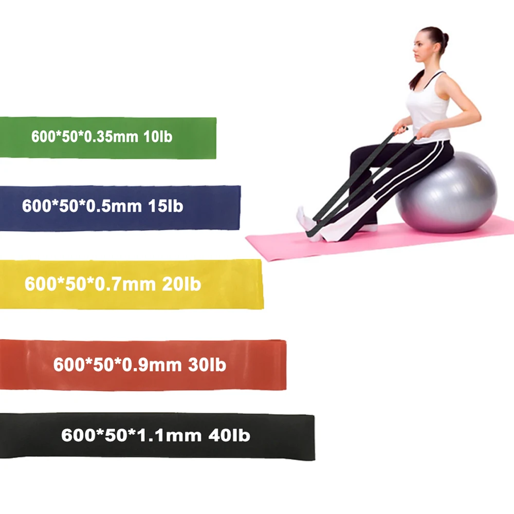 

Nature Latex Rubber Gum Yoga Resistance Band Exercise Fitness Elastic Band Expander Hip Pilates Sport Training Workout Equipment