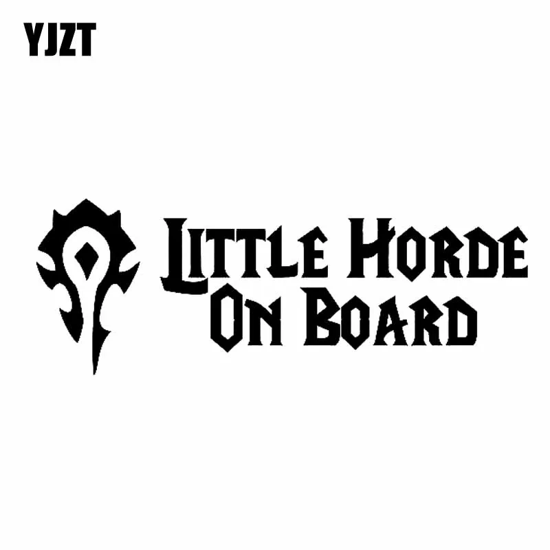 

YJZT 13.8CM*5.1CM LITTLE HORDE ON BOARD Car Decal Vinyl Sticker Black/Silver C10-00761