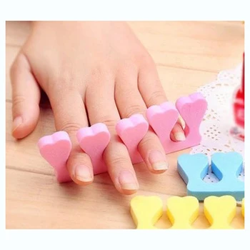 

60Pcs Nail Art Tools Soft Finger Separators Manicure Foam Sponge Toe Separator For UV Gel Polish Coating Pedicure Random Color