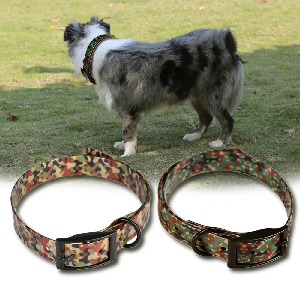 TPU adjustable Camouflage Pet Dog Collars dog harness Collar para
