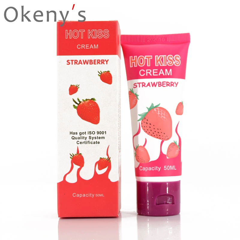 50ml Strawberry Flavored Edible Lubricant For Sex Oral Water Base Silicone Lubrication Silk