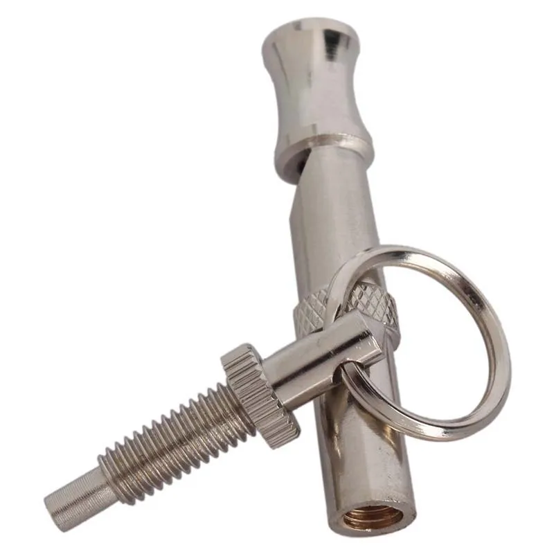 

Useful Dog Pet Stainless Steel Dog Puppy Whistle Ultrasonic Adjustable Sound Key Training