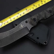 Высококачественный каменный мыть охотничий нож с фиксированным клинком VG10 лезвие лен ручка Малый выживания Ножи ручной работы общего назначения Ножи Тактический K оболочка