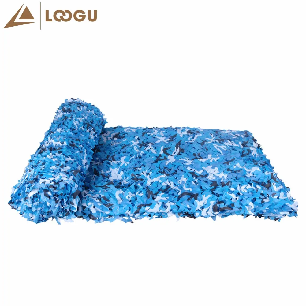 

LOOGU 1.5*4M Blue Camo Netting Ocean Blue Camouflage Nets Sun Garden Shade Camo Net Military Army Terrace Mesh Fabric only Party