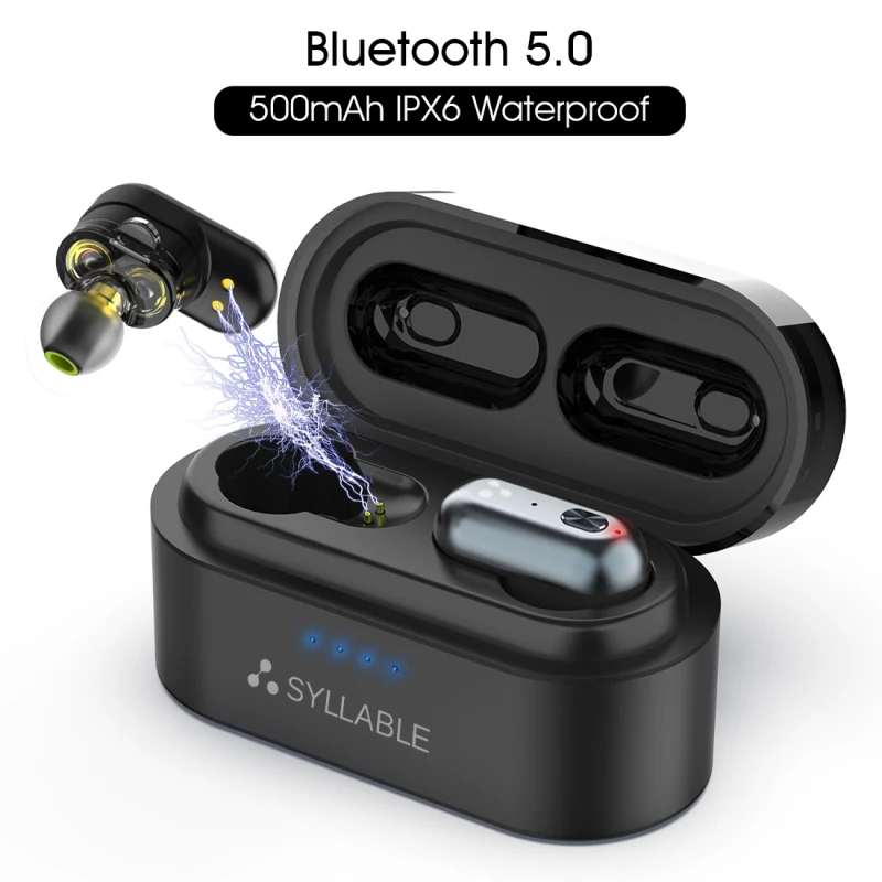 

Original SYLLABLE S101 QCC3020 chip bluetooth V5.0 bass earphones wireless Volume control headset noise reduction SYLLABLE S101