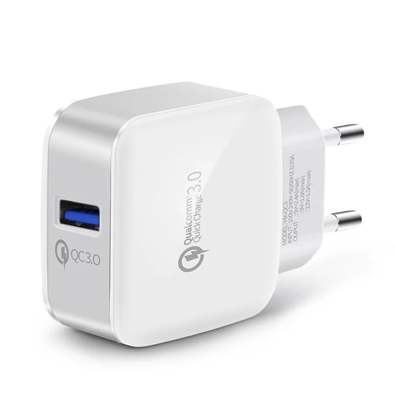 QC 3,0 быстрое зарядное устройство USB быстрое зарядное устройство для SAMSUNG A50 iPhone 7 6 8 Plus Redmi Note 7 Pro US UK подключить usb-адаптер