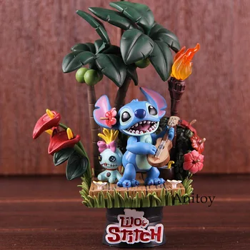 

Lilo and Stitch Figurines Stitch & Scrump Hawaii Holiday Time PVC Beast Kingdom D-Select 004 Action Figure Collectible Model Toy