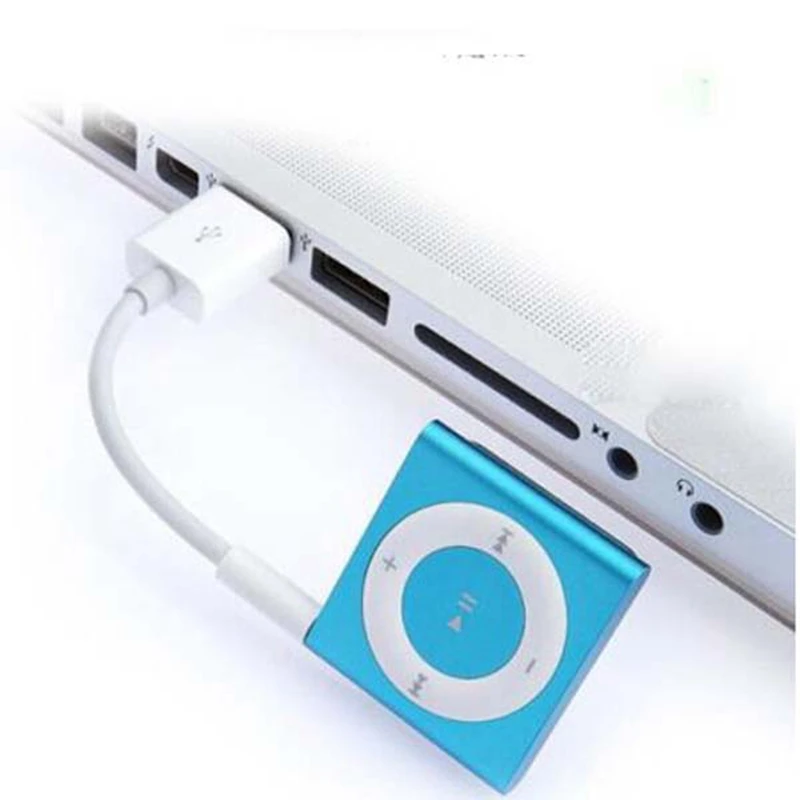 WEIWEITOE Cargador USB Corto portátil Cable de Datos Sync Cable de 3,5 mm Adaptador de línea de Cable de Carga para Apple iPod Reproductor de MP3 Blanco, 