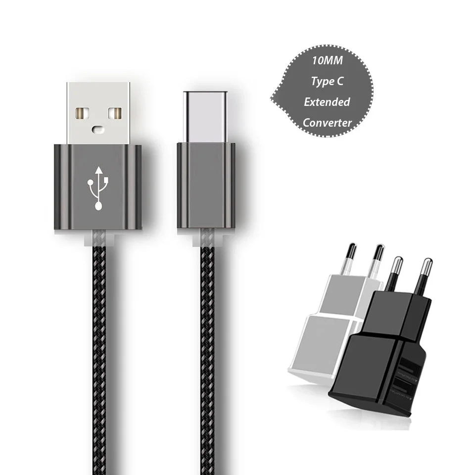 

10mm Long USB Type C Connector Charging Cable For Blackview BV8000/BV9000/Pro Oukitel Doogee Umidigi USB-C Charger Adapter Cabel