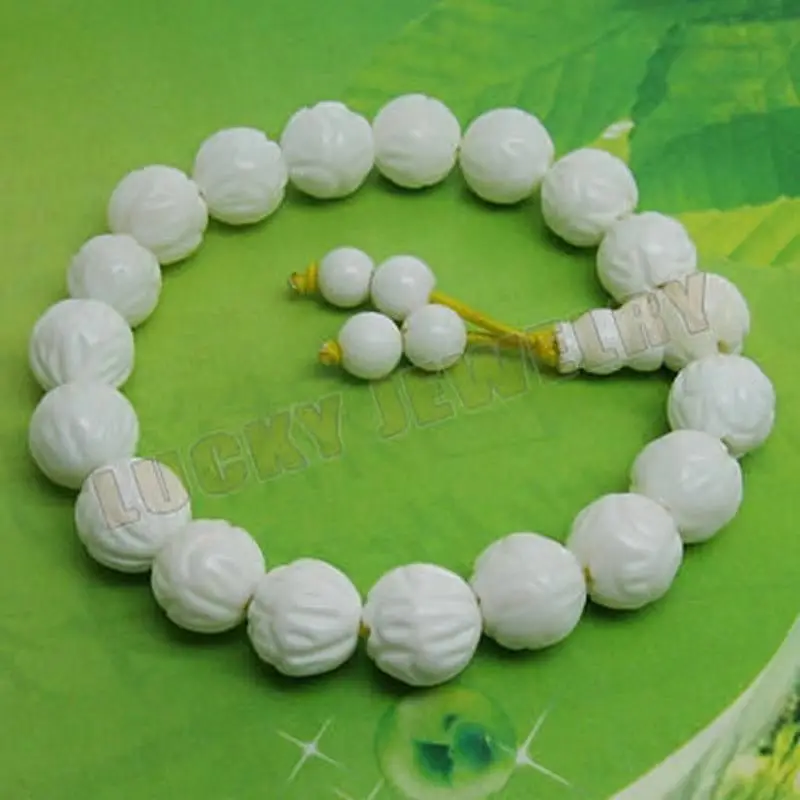 

10mm Tridacna Lotus Beads Tibetan Buddhism Amulet Bracelet