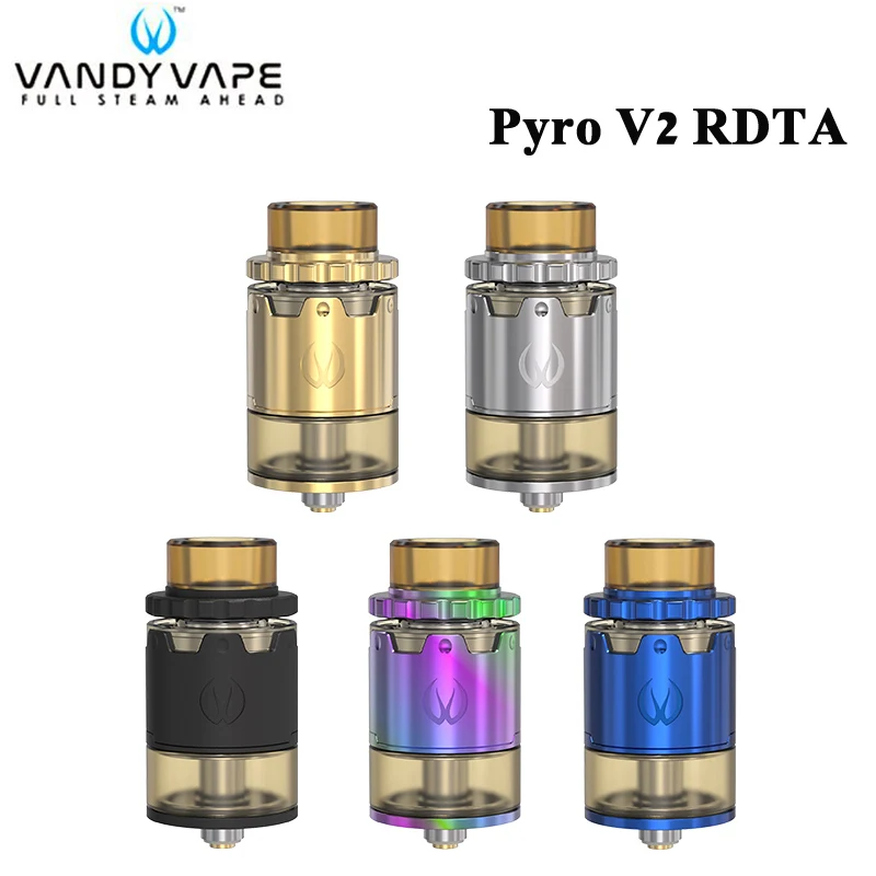 

Original Vandy Vape PYRO V2 RDTA BF Tank Bottom Feed Top fill VandyVape Atomizer Mixed Airflow Intake Electronic Cigarette Vaper