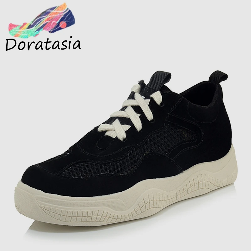 

DORATASIA New Summer Plus Size 29-46 Comfort Women Mesh Sneakers Ladies Platform Shoes Woman Summer Breathable Flats Shoes Woman