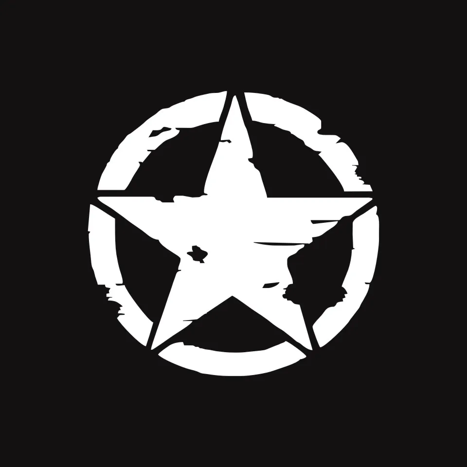 Anycuros ARMY Star Graphic Decals Motorcycle Car Stickers Vinyl Car-styling 15cm15cm  (3)