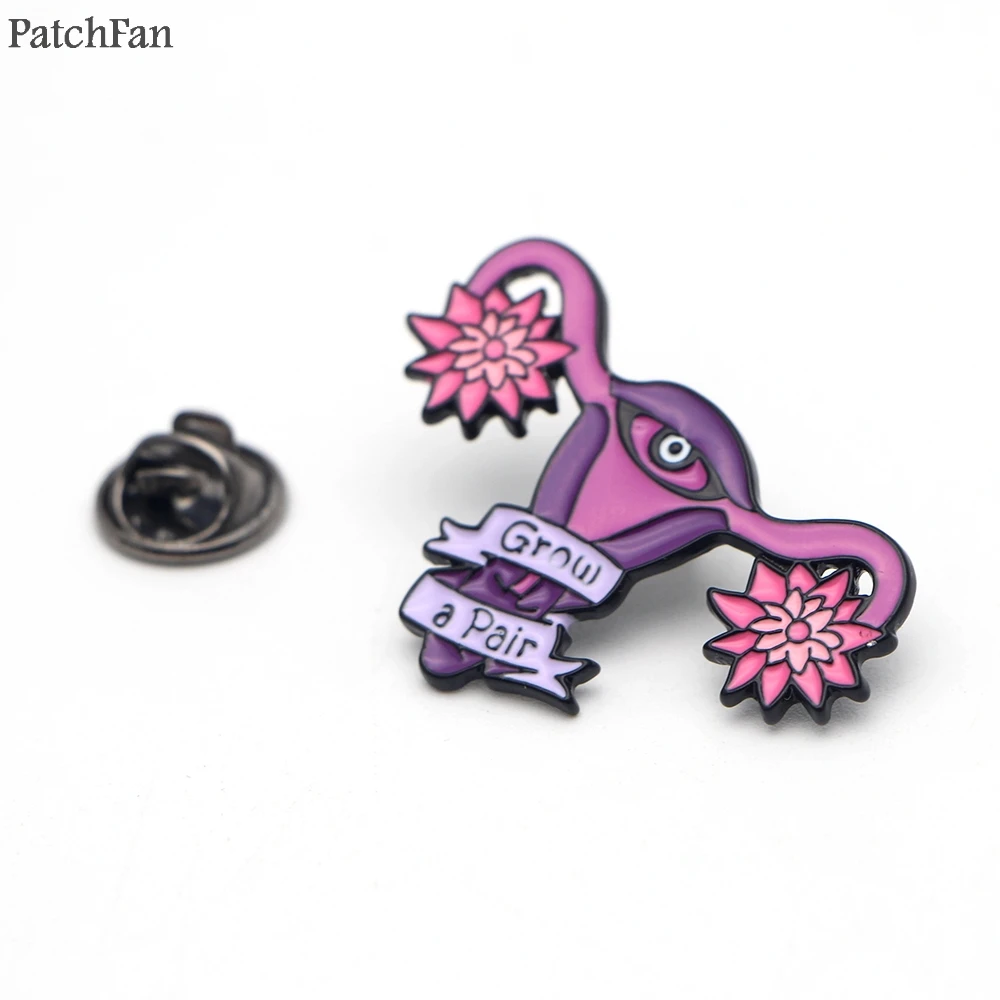 Patchfan матки женских расти пара цинка шпильки para броши для рубашек insignia одежда