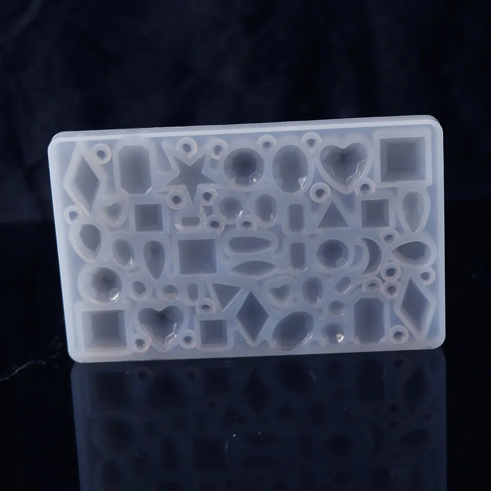 

Small Size Mix Shape Heart Round Square UV Resin Epoxy Silicone Molds Making Cabochon Decorative Craft Jewelry Making Mold
