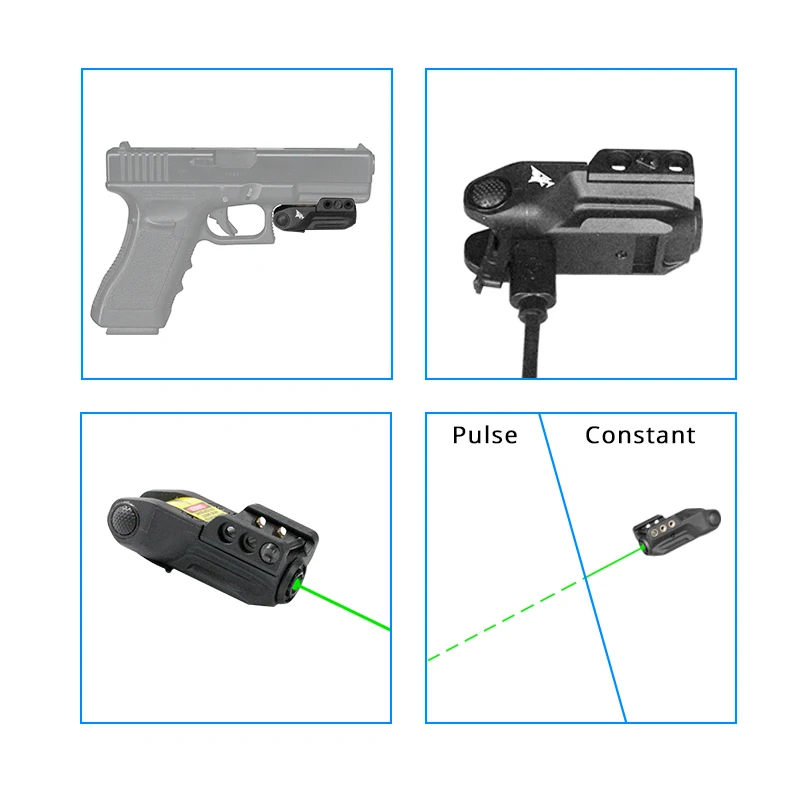 Laserspeed лазерный прицел зеленый Перезаряжаемые свет Вес Компактный Тактический лазерный пистолет для Glock 17 19 самообороны Книги об оружии