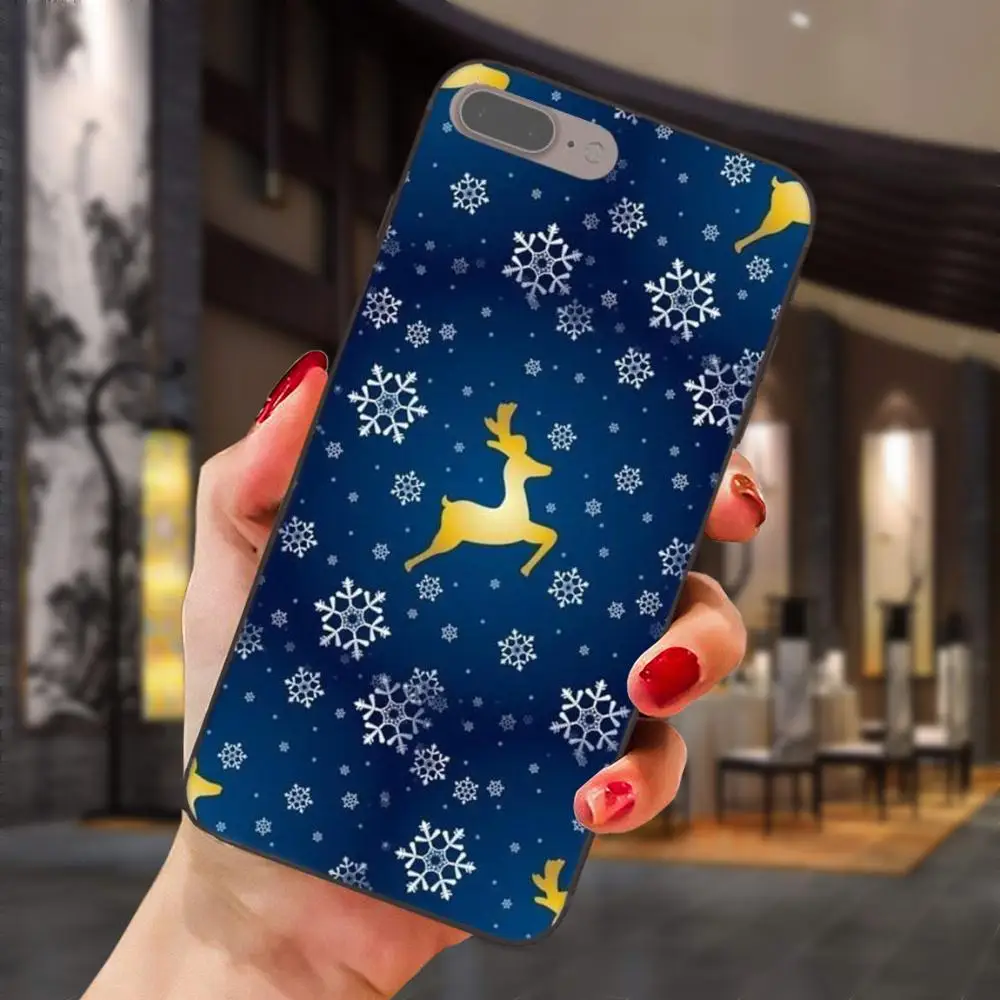 С новогодним рождественским оленем для Samsung Galaxy A3 A5 A6 A6s A7 A8 A9 Star Plus 2016 2017 2018 ТПУ