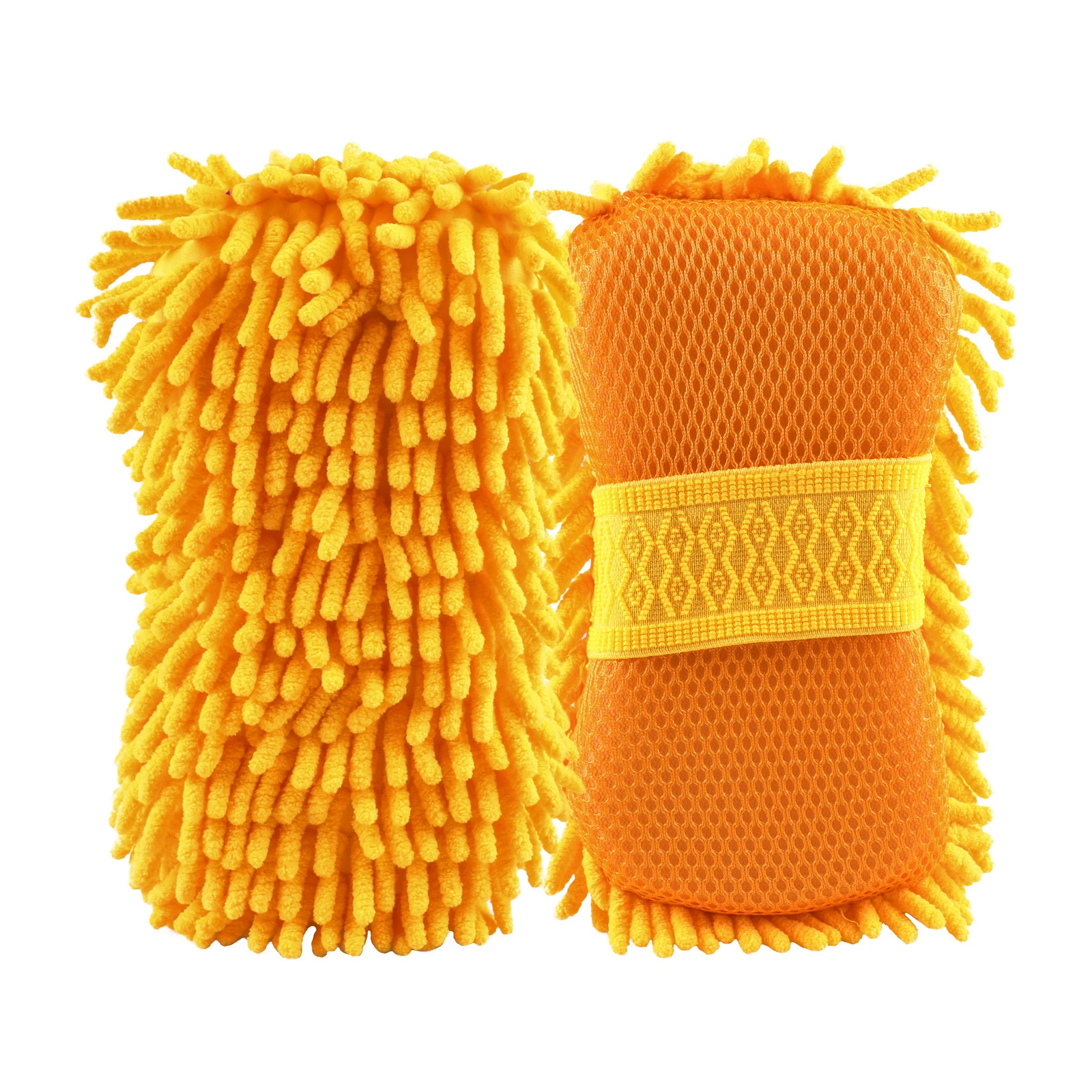 Car Wash Mitt Chenille Microfiber,Firwood Scratch Free Car Wash Sponge Highly Absorbent with