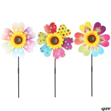 Прямая поставка ветряная мельница детские игрушки Подсолнух украшения сада красочные открытый Спиннер May30