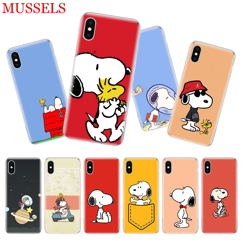 

Snoopys Cute Phone Case For iPhone 11 Pro 7 8 6 6S Plus X 10 Ten XS MAX XR 5 5S SE Patterned Art Gift Cover Coque Capa Shell