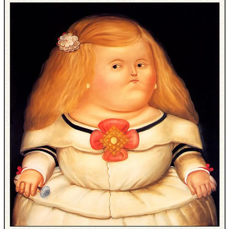 Ручная работа Фернандо Ботеро толстая женщина картина маслом искусство на холсте стены для гостиной Искусство украшение дома жир искусство - Цвет: Фиолетовый