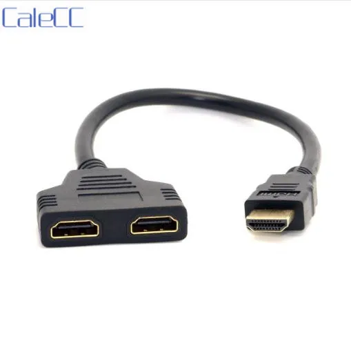 Один HDMI папа к двойной Женский Y сплиттер Переключатель удлинитель