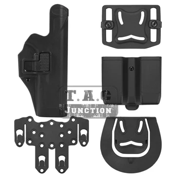 

Tactical Serpa Level 2 Auto Lock Duty Right Hand Pistol Holster w/ MOLLE Platform & Magazine Pouch for Glock 17 19 22 23 31 32