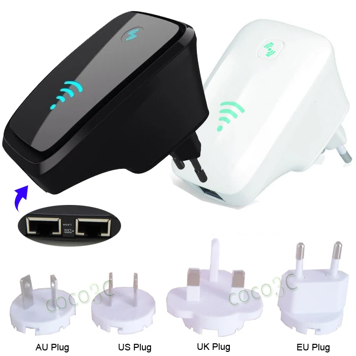  2.4G 300Mbps mini Wireless Wifi Repeater Network Router Range Expander Router Signal Booster Amplifier Ethernet WAN + LAN port 