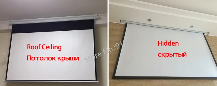 Electric Projector Screen 100 Inches 4 3 Projection 133 Inch 16 To 9 Motorized Screen Pic 26