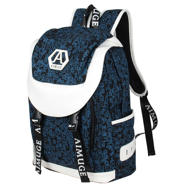 

LHLYSGS Brand Korean Version Men's Casual Canvas Laptop Backpack Travel Anti-theft Computer Bag Student Fashion Cool School Bag