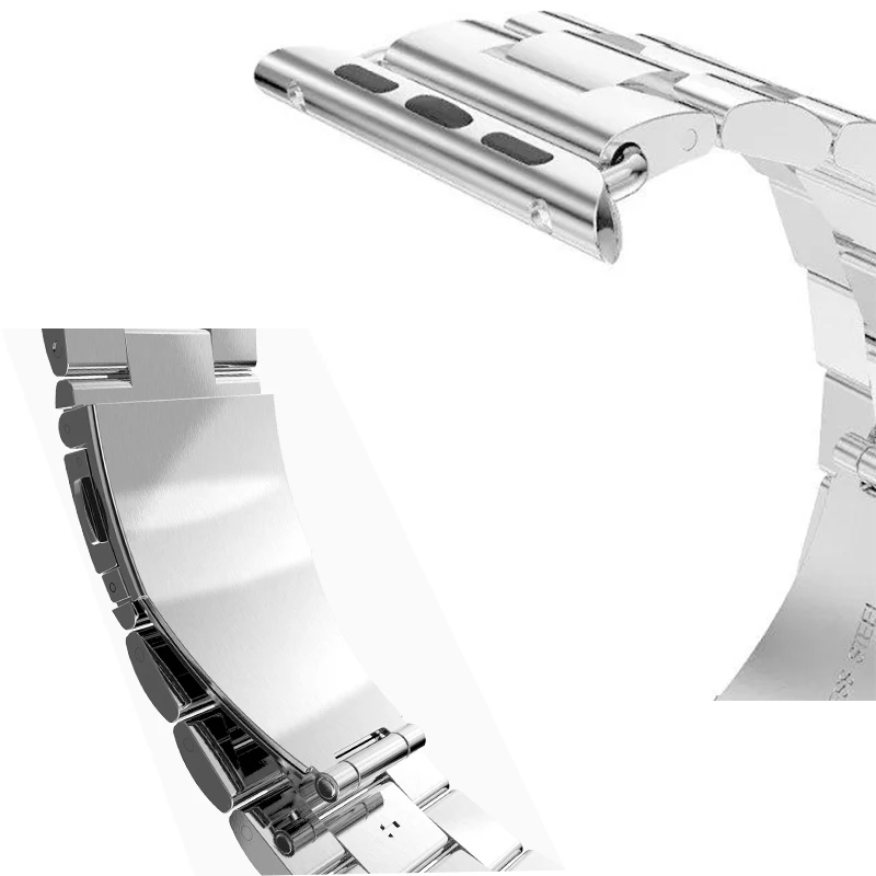Женщина мужчина часы из нержавеющей стали смотреть группы для iwatch apple watch ремешок