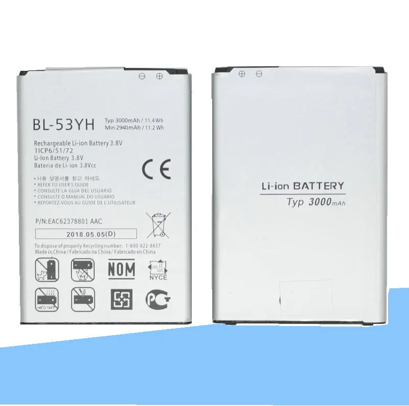 ISkyamS 1x3000 мАч BL 53YH Сменный аккумулятор для LG Optimus G3 D850 D851 D855 LS990 D830 VS985 F400