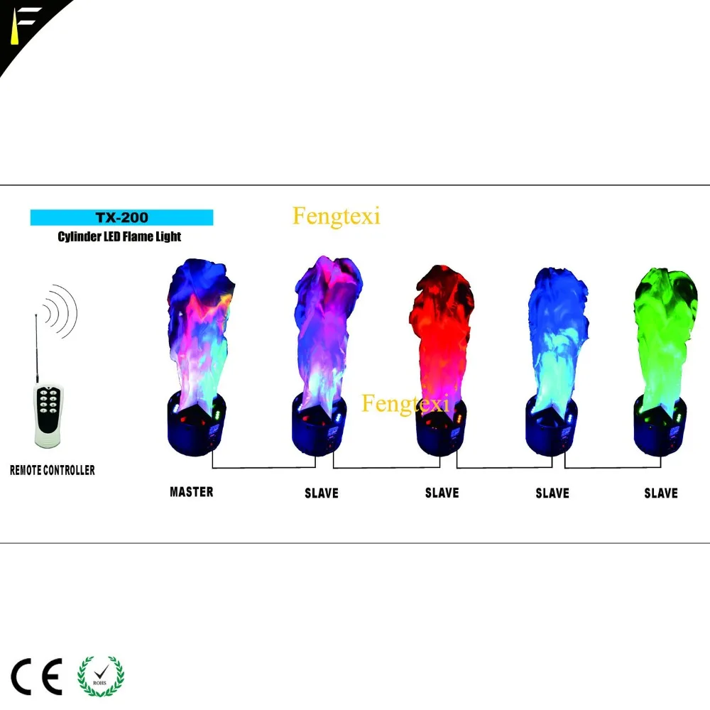 Театральный большой 3D пламенный костер цветной RGB светодиодный 72*3 Вт 3в1 2,5 м dmx огненный светильник, приспособление для украшения сцены/дискотеки Хэллоуина