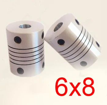 

30pcs/lot 6x8 CNC Motor Jaw Shaft Coupler screw encoder 6mm to 8mm 6 to 8 Flexible Coupling 19mm OD 25mm length