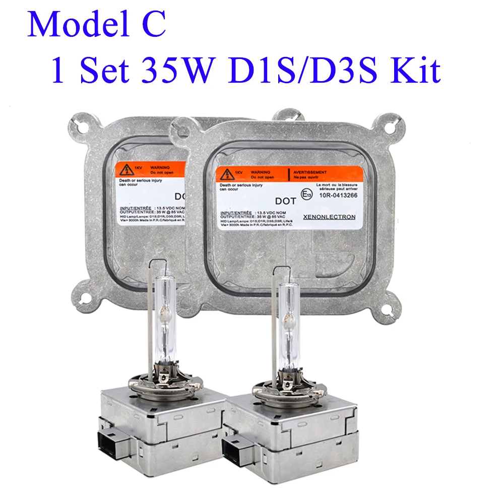 SKYJOYCE 35W HID Xenon Headlight Kit D1S D3S 4300K 5000K 6000K 8000K HID Bulb 35W D1S D3S HID Ballast Control Unit Kit Xenon D1S (3)