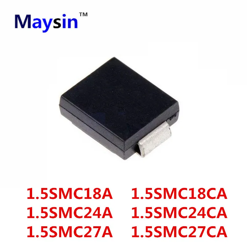 

100PCS SMC 1.5SMC18A 1.5SMC18CA 1.5SMC24A 1.5SMC24CA 1.5SMC27A 1.5SMC27CA DO-214AB HIGH QUALITY